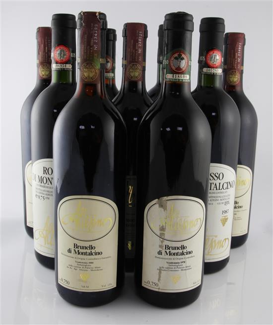 Altesino Brunello di Montalcino 1980 (4) and 1978 (2) and Altesino Rosse di Montalcino (3)